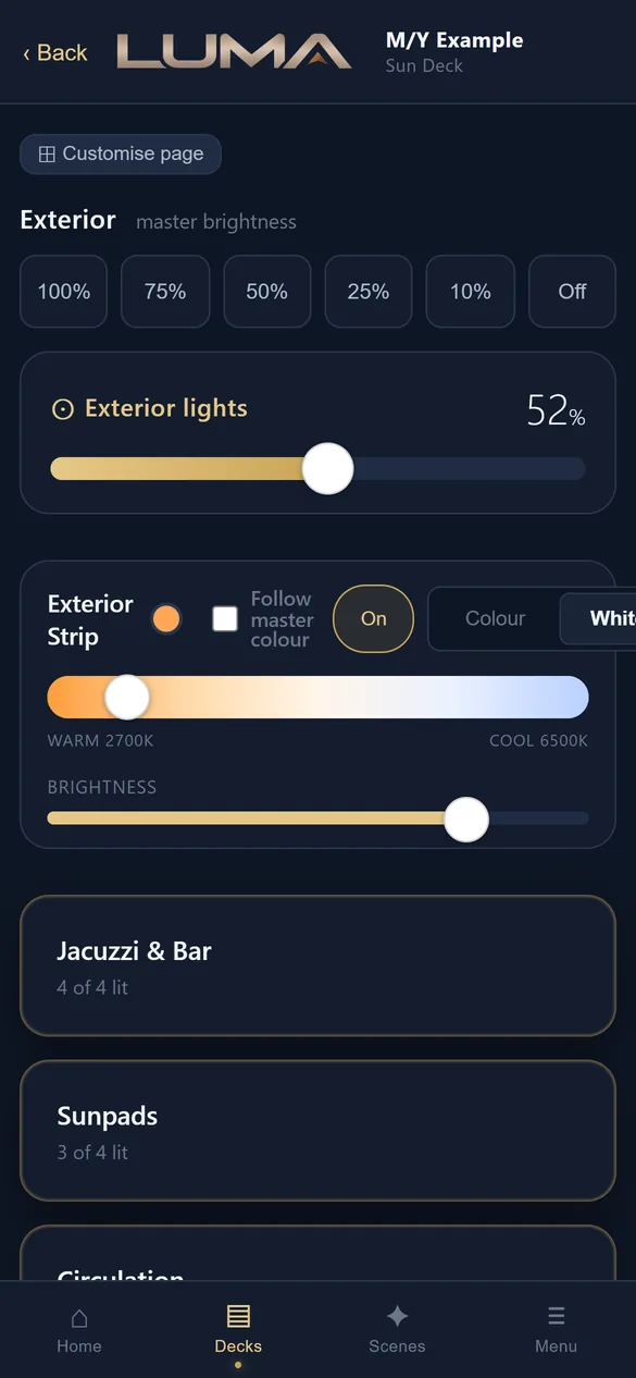 Sun Deck on a phone